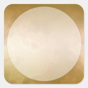 Gold Marble Label Sticker Large Square