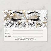 Gold Marble Makeup Beauty Eyes Certificate Ebony (Voorkant)