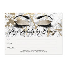 Gold Marble Makeup Beauty Eyes Certificate Ebony
