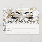 Gold Marble Makeup Beauty Eyes Certificate Ebony (Voorkant / Achterkant)