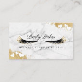 Gold Marble Mascara Eye wimpers Nazorg Tips Aanbevelingskaartje (Achterkant)