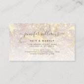 Gold Marble Modern Elegant Roos Gold Makeup Visitekaartje (Achterkant)