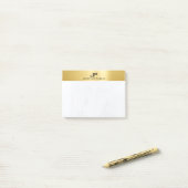 Gold&Marble Moderne Eenvoudige Monogrammed Sjabloo Post-it® Notes (Op bureau)
