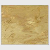Gold Marble Molten Glam Shiny Cadeaupapier (Vlak)