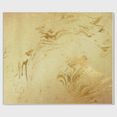 Gold Marble Molten Glam Shiny Cadeaupapier (Vlak)