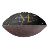 Gold Marble Monogram Calligraphy Script Name American Football (Gedraaid 270)