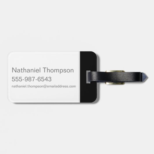 Gold & Marble NO-MAJ™-badge Bagagelabel (Achterkant horizontaal)