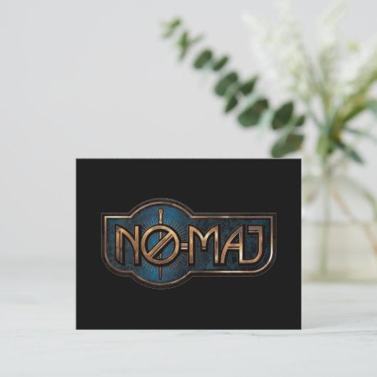 Gold & Marble NO-MAJ™-badge Briefkaart (Staand voorkant)
