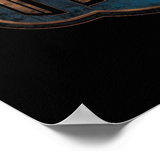 Gold & Marble NO-MAJ™-badge Poster (Hoek)