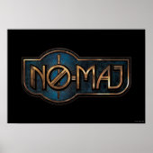 Gold & Marble NO-MAJ™-badge Poster (Voorkant)