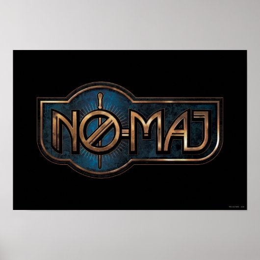 Gold & Marble NO-MAJ™-badge Poster (Voorkant)