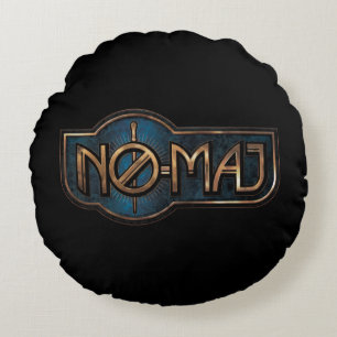 Gold & Marble NO-MAJ™-badge Rond Kussen