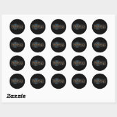 Gold & Marble NO-MAJ™-badge Ronde Sticker (Vel)
