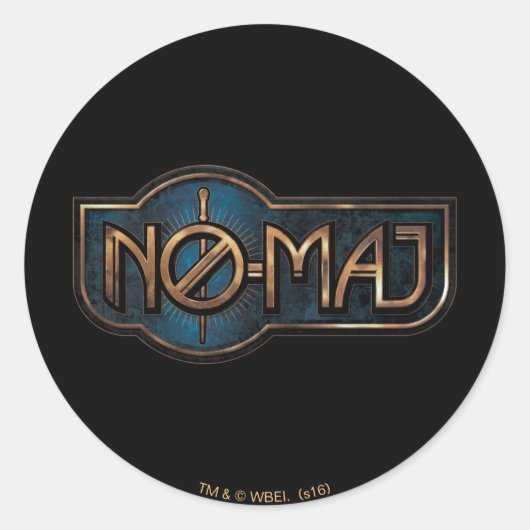 Gold & Marble NO-MAJ™-badge Ronde Sticker (Voorkant)