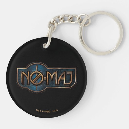 Gold & Marble NO-MAJ™-badge Sleutelhanger (Achterkant)