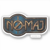 Gold & Marble NO-MAJ™-badge Sticker (Voorkant)