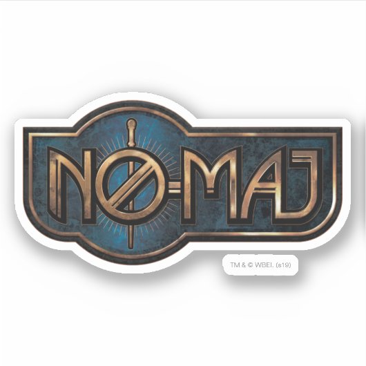 Gold & Marble NO-MAJ™-badge Sticker (Voorkant)