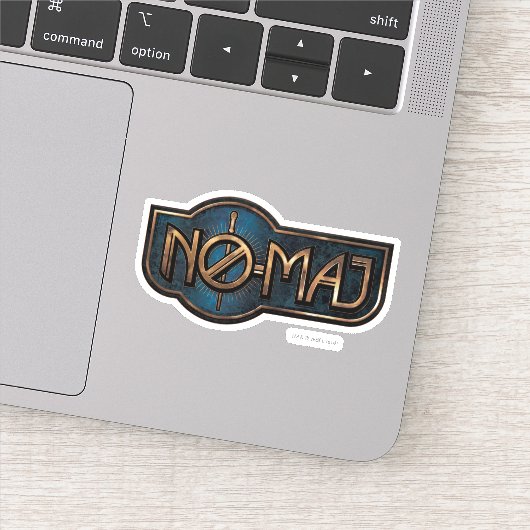 Gold & Marble NO-MAJ™-badge Sticker (Detail)