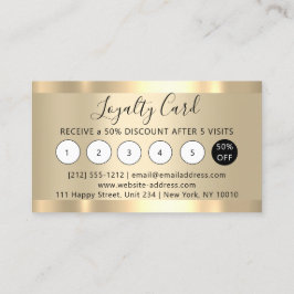 Gold Marble omhuld 6 Punches 50% korting Visitekaartje