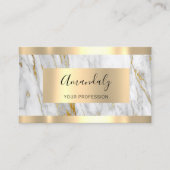 Gold Marble omhuld 6 Punches 50% korting Visitekaartje (Voorkant)