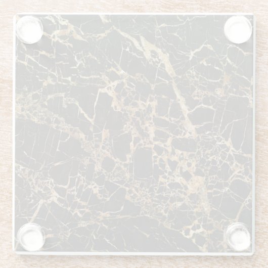 Gold Marble Onderzetter Glazen Onderzetter (Achterkant)
