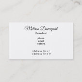 Gold Marble Pattern en Burgundy Floral Monogram Visitekaartje (Achterkant)