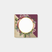 Gold Marble Pattern en Burgundy Florals Post-it® Notes (Voorkant)