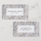 Gold Marble Pattern maakt artistieke Visitekaartje (Voorkant / Achterkant)