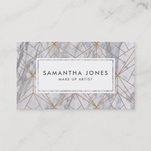 Gold Marble Pattern maakt artistieke Visitekaartje (Voorkant)