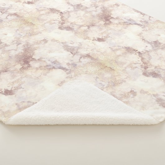 Gold Marble Pattern Sherpa Blanket Sherpa Deken (3/4)