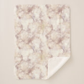 Gold Marble Pattern Sherpa Blanket Sherpa Deken (Voorkant)