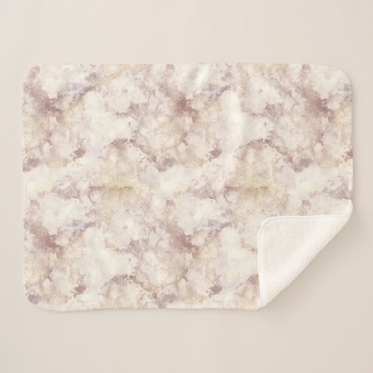 Gold Marble Pattern Sherpa Blanket Sherpa Deken (Voorkant (horizontaal))