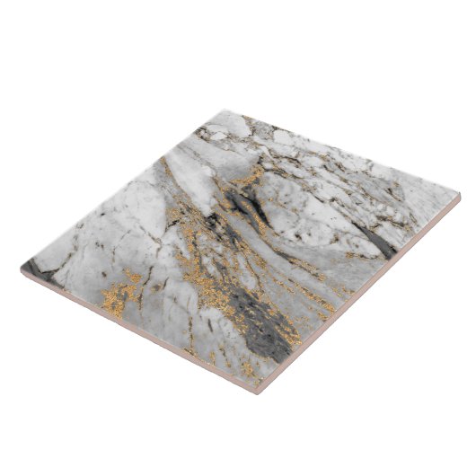 Gold Marble Pattern Tegeltje (Zijkant)