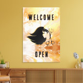 Gold Marble Salon Welkom Open Canvas Afdruk (Insitu (Woonkamer))