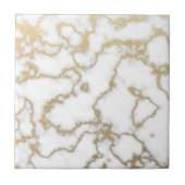 Gold Marble Sparkly Glitter Moderne Simple Tegeltje (Voorkant)