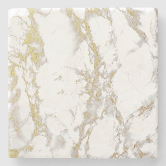Gold Marble Square Onderzetter (Voorkant)