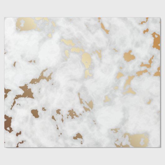 Gold Marble Stone luxe Cadeaupapier (Vlak)
