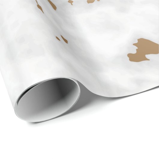 Gold Marble Stone luxe Cadeaupapier (Rol Hoek)