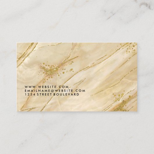 Gold Marble Stone | Visitekaartje QR-code (Achterkant)