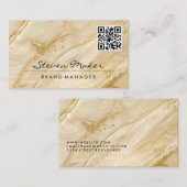 Gold Marble Stone | Visitekaartje QR-code (Voorkant / Achterkant)