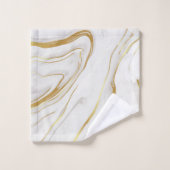Gold Marble Swirl Towel Set Bad Handdoek (Wasdoekje)