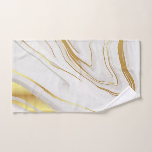 Gold Marble Swirl Towel Set Bad Handdoek (Handdoek)
