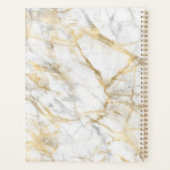 Gold Marble Trendy Personalized Wedding Planner (Achterkant)