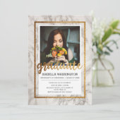 Gold & Marble Typografie | Fotogradatiepartij Kaart (Staand voorkant)