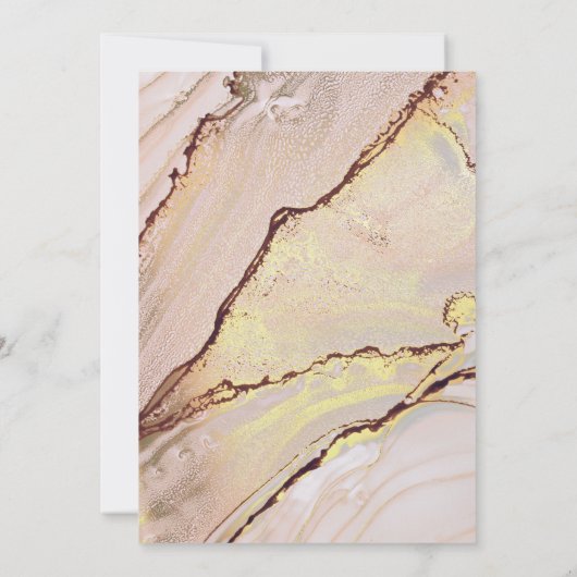 Gold Marble-Waterverf - Elegant modern Kaart (Achterkant)