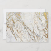 Gold Marble Wedding Uitnodiging (Achterkant)