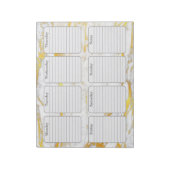 Gold Marble Weekly Planner 40 pagina's Notitieblok (Linkerzijde)