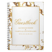 Gold Marble & White - Guestbook Notitieboek (Voorkant)