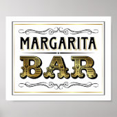  Gold MARGARITA BAR-afdruk Poster (Voorkant)
