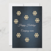 Gold marineblauw kerstfeest kaart (Achterkant)